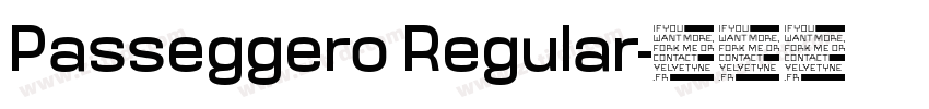 Passeggero Regular字体转换